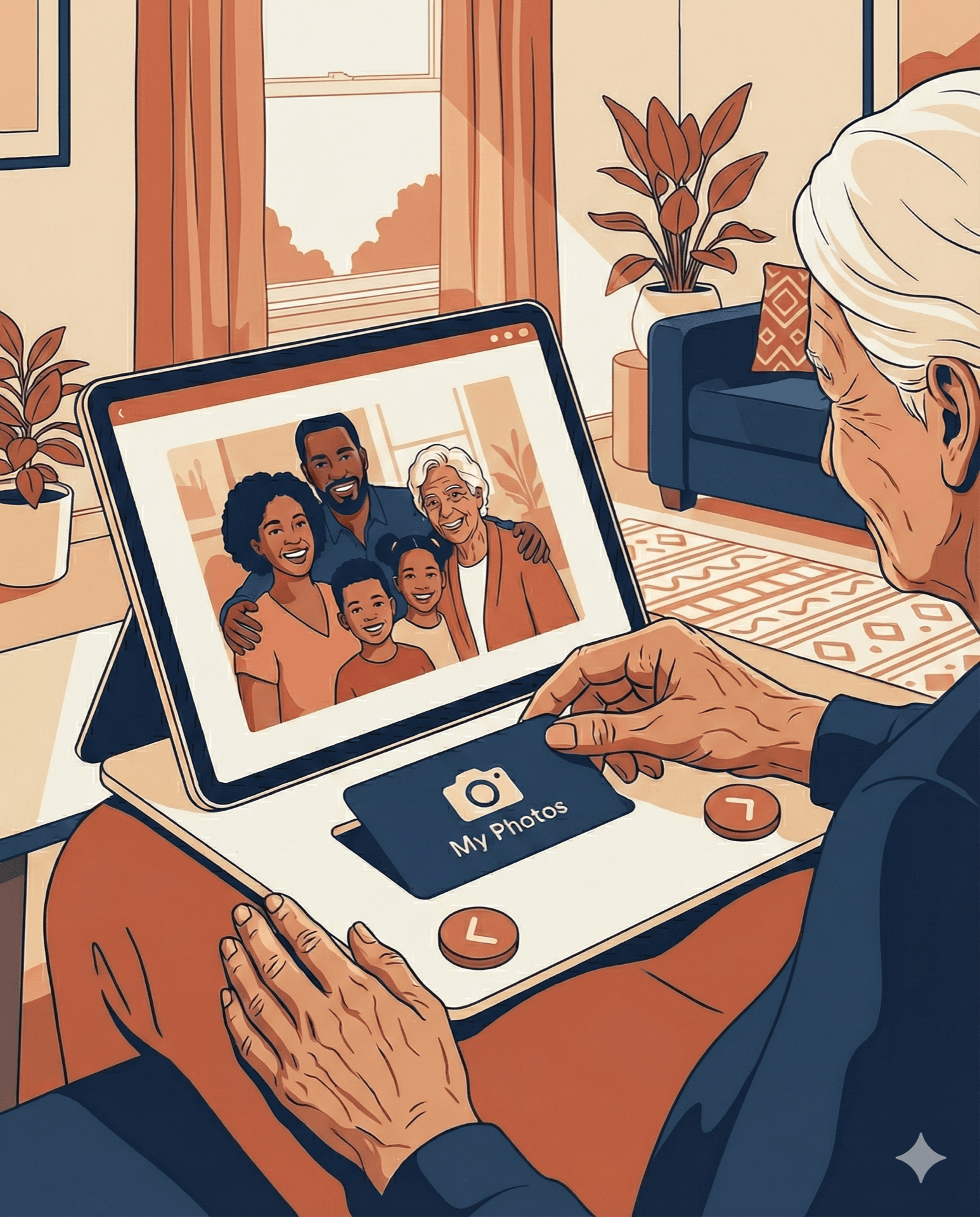 Hand placing card on dock