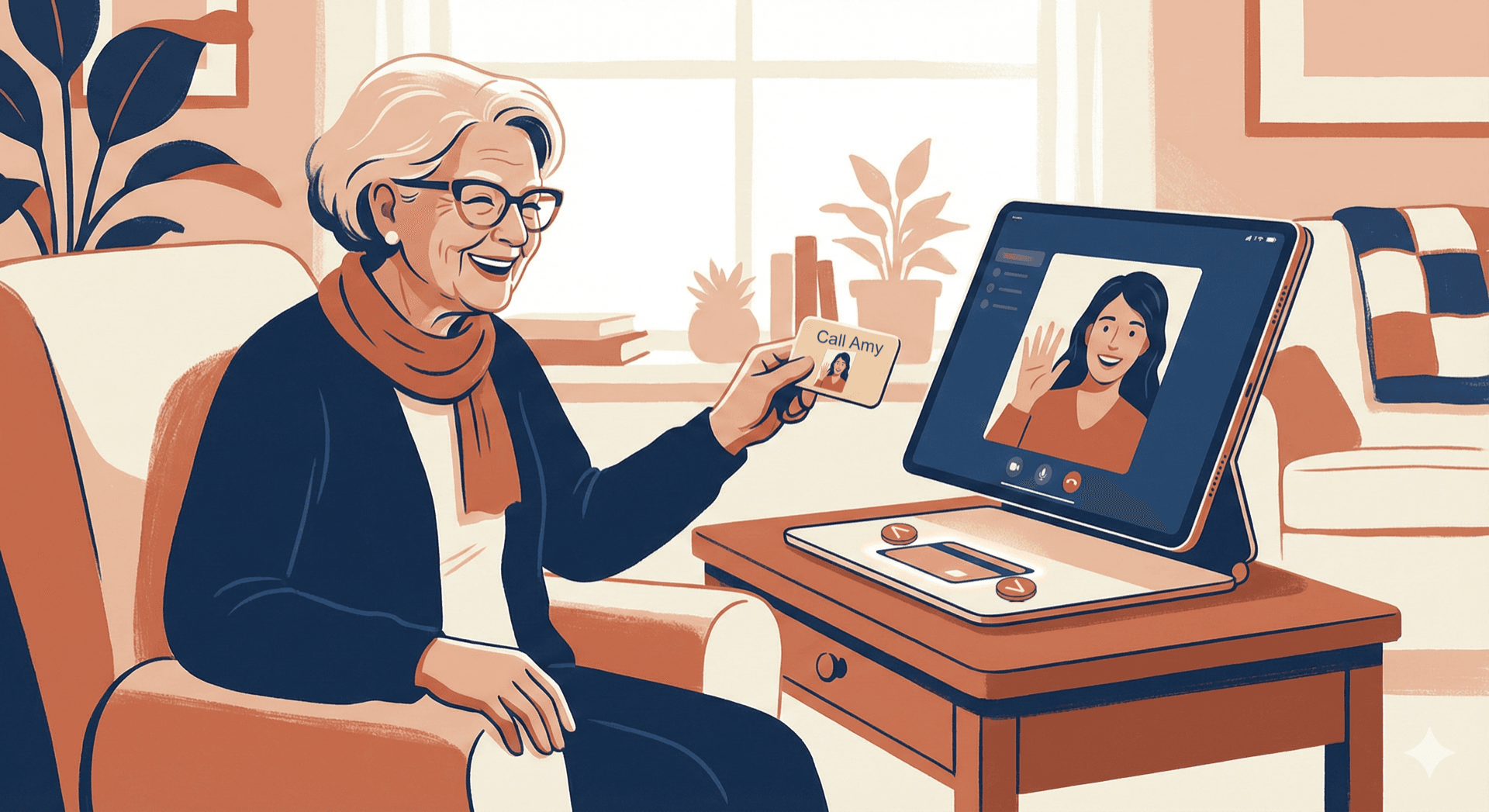 Complete Hearth system - tablet in dock with personalized cards